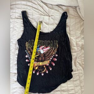 The Limited Black Tank Top with Eagle Graphic
